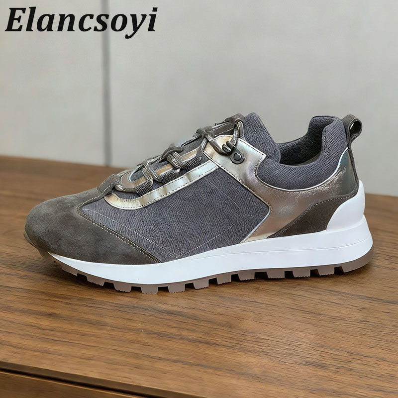 Sneakers da donna con lacci e  - Knit Fabric Lace Up Sneakers recensione e prezzo