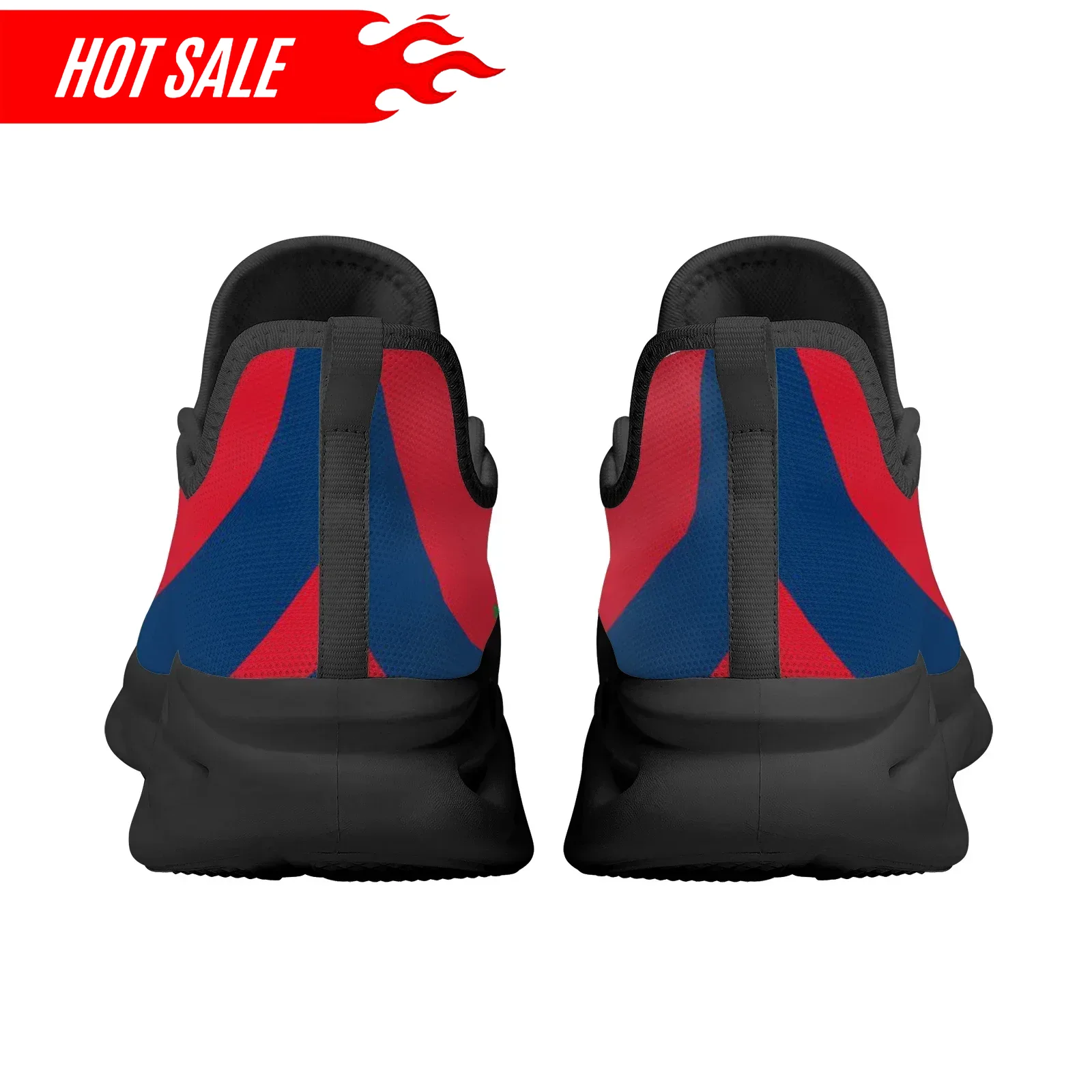 Hot bandiera dominicana emblem - Knit Fabric Lace Up Sneakers recensione e prezzo
