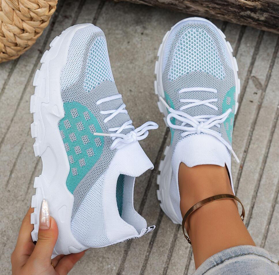 Scarpe Sportive da Donna in Ma - Knit Fabric Lace Up Sneakers recensione e prezzo