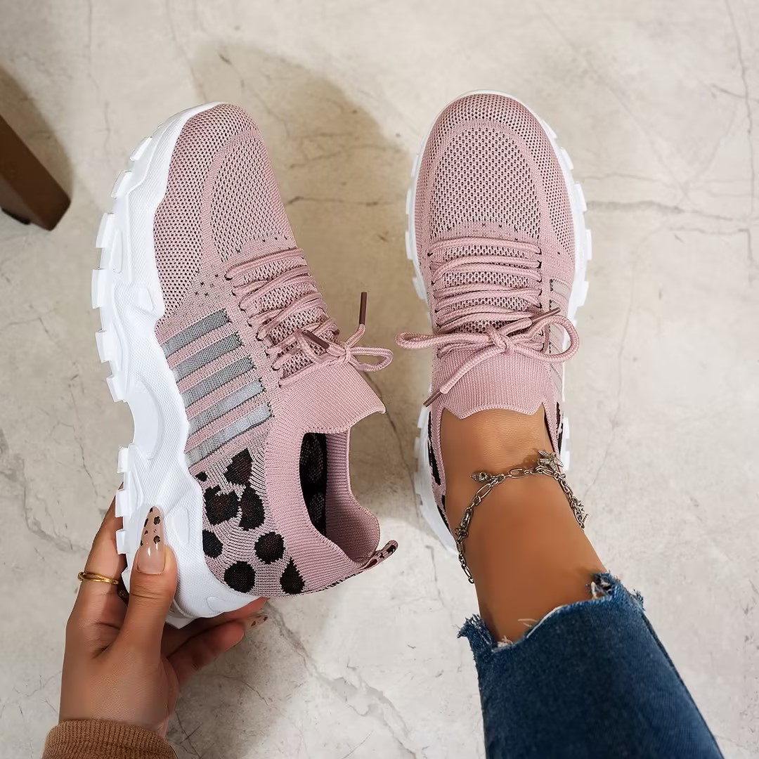 Sneakers da Donna per Primaver - Knit Fabric Lace Up Sneakers recensione e prezzo
