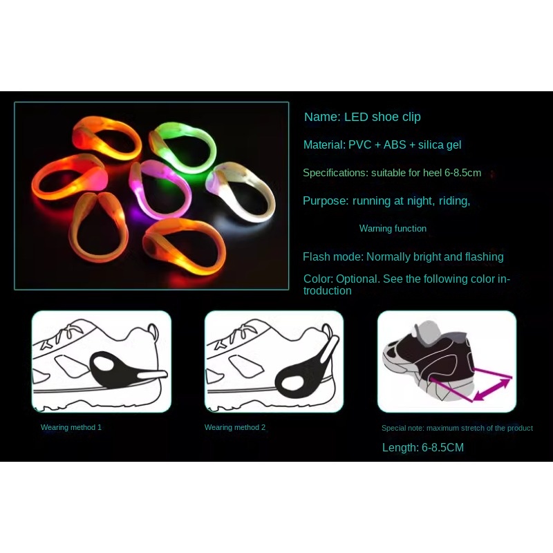2024 Luce luminosa per clip pe - Reflective Night Running Shoes recensione e prezzo