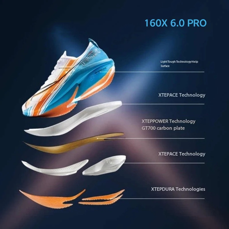 Xtep 160X 6.5 PRO Scarpe da co - Carbon Plate Marathon Racing Shoes recensione e prezzo