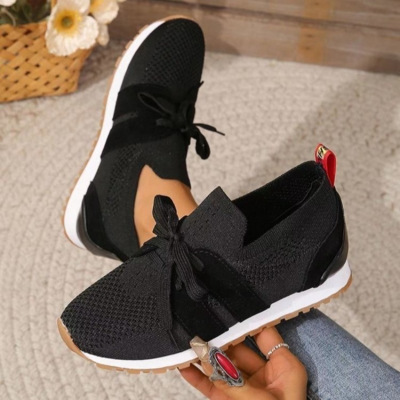 New Black Knit Traspirante Sca - Knit Fabric Lace Up Sneakers recensione e prezzo