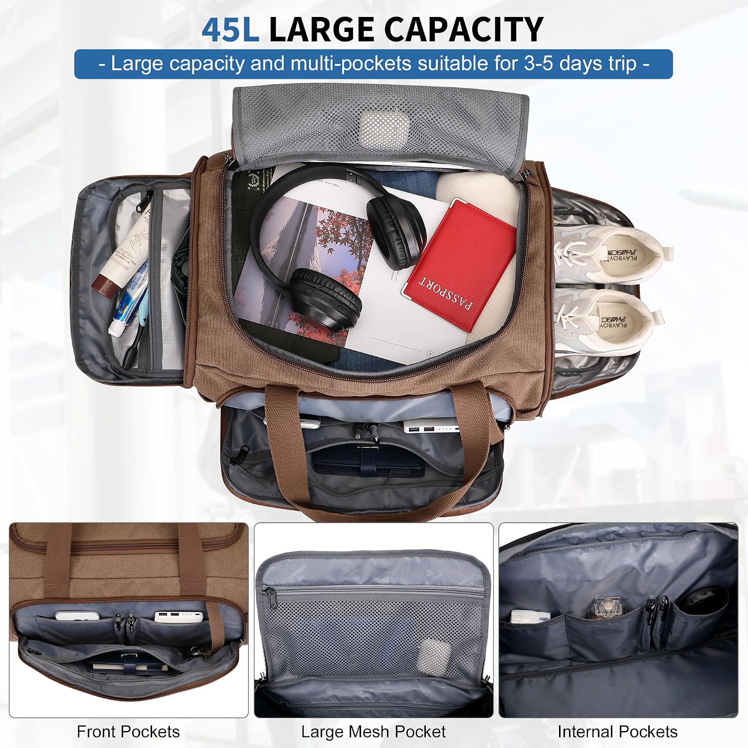 Borsa da Viaggio in Tela per U - Men'S Shoes recensione e prezzo