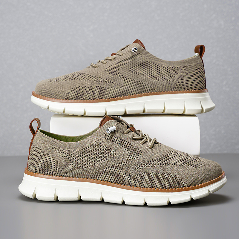 Nuove Scarpe da Passeggio Casu - Knit Fabric Lace Up Sneakers recensione e prezzo