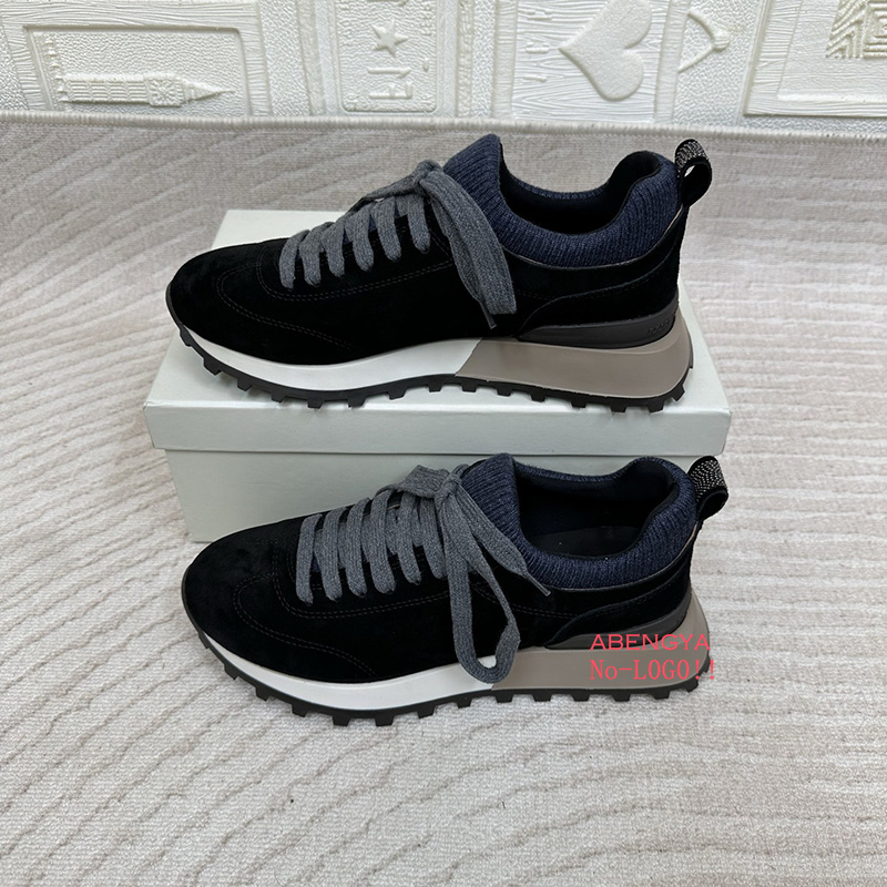 2025 Mocassini piatti in pelle - Knit Fabric Lace Up Sneakers recensione e prezzo